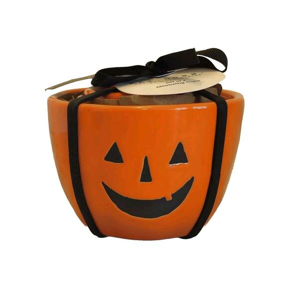 Rae Dunn Halloween Pumpkin Measuring Cups Orange Jack O Lanterns 2024 NEW - Picture 2 of 10